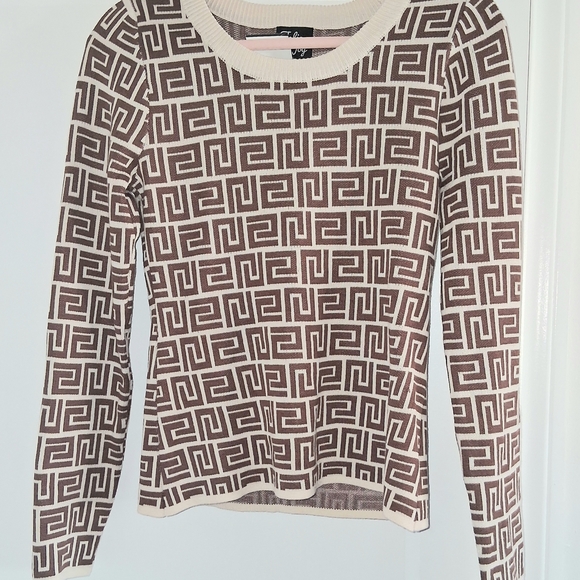 Jolie & Joy by FCT With Love Tops - Elegant Geometric Long Sleeve Women's Top